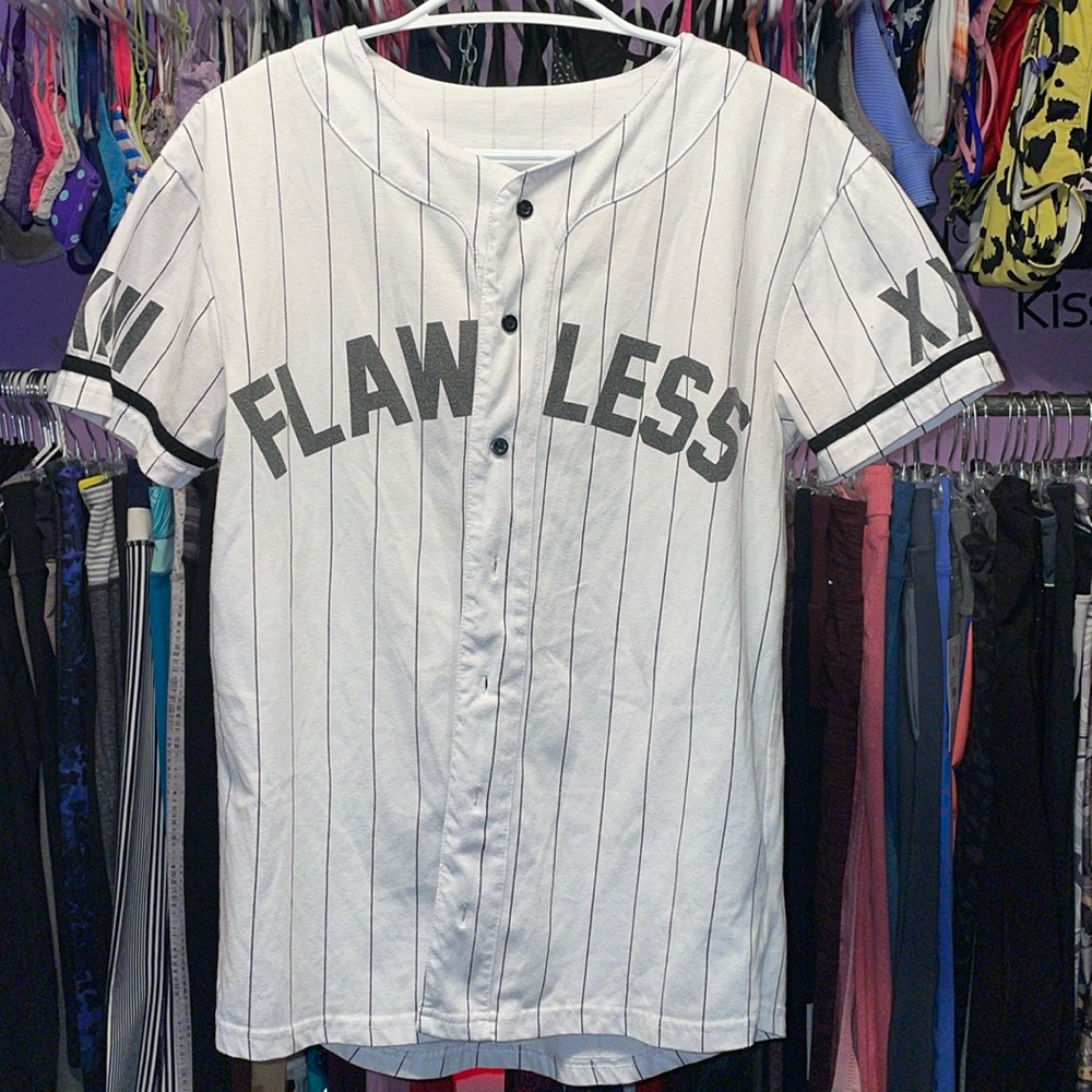 FLAWLESS 23 Baseball style Jersey shirt button up size XS
